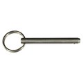 Midwest Fastener 1/4" x 2" 18-8 Stainless Steel Cotterless Hitch Pins 3PK 930044